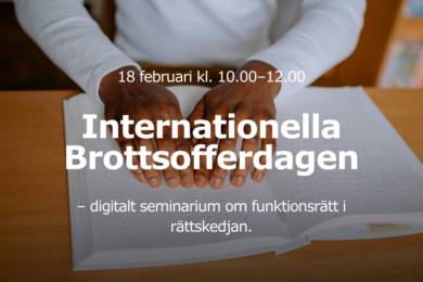 Internationella brottsofferdagen 2026 – digitalt seminarium om funktionsrätt i rättskedjan